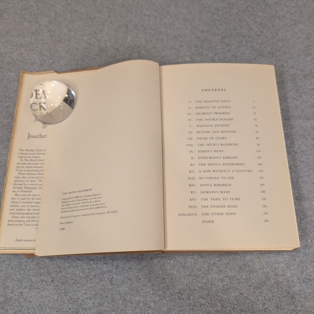 The Devil's Backbone The Story of the Natchez Trace Jonathan Daniels 1st Ed 1962 - Picture 3 of 3
